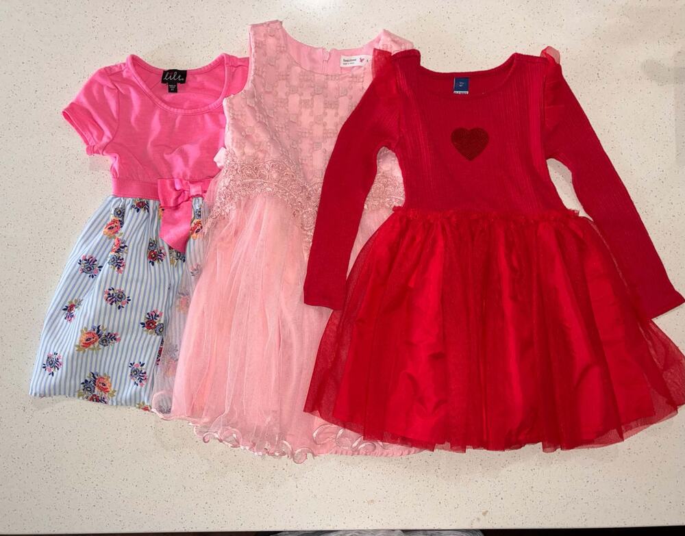 BUNDLE of 3 Adorable Girls' 4T Tutu Dresses - Perfect for Playtime!